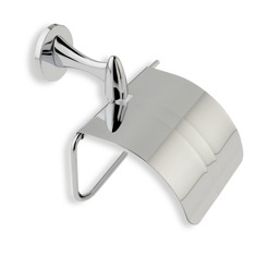 Chrome Toilet Roll Holder with Cover